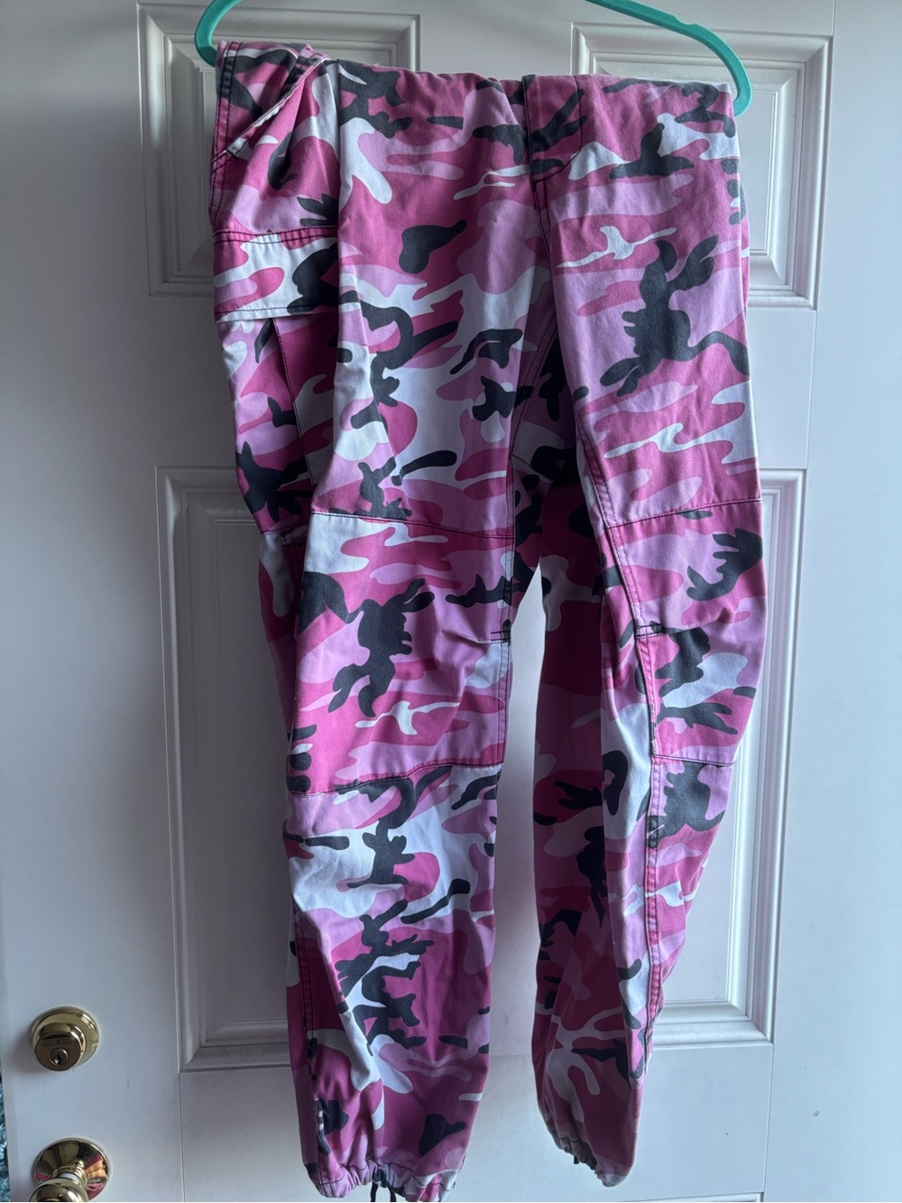 Pink Camo Cargo Jogger Pants